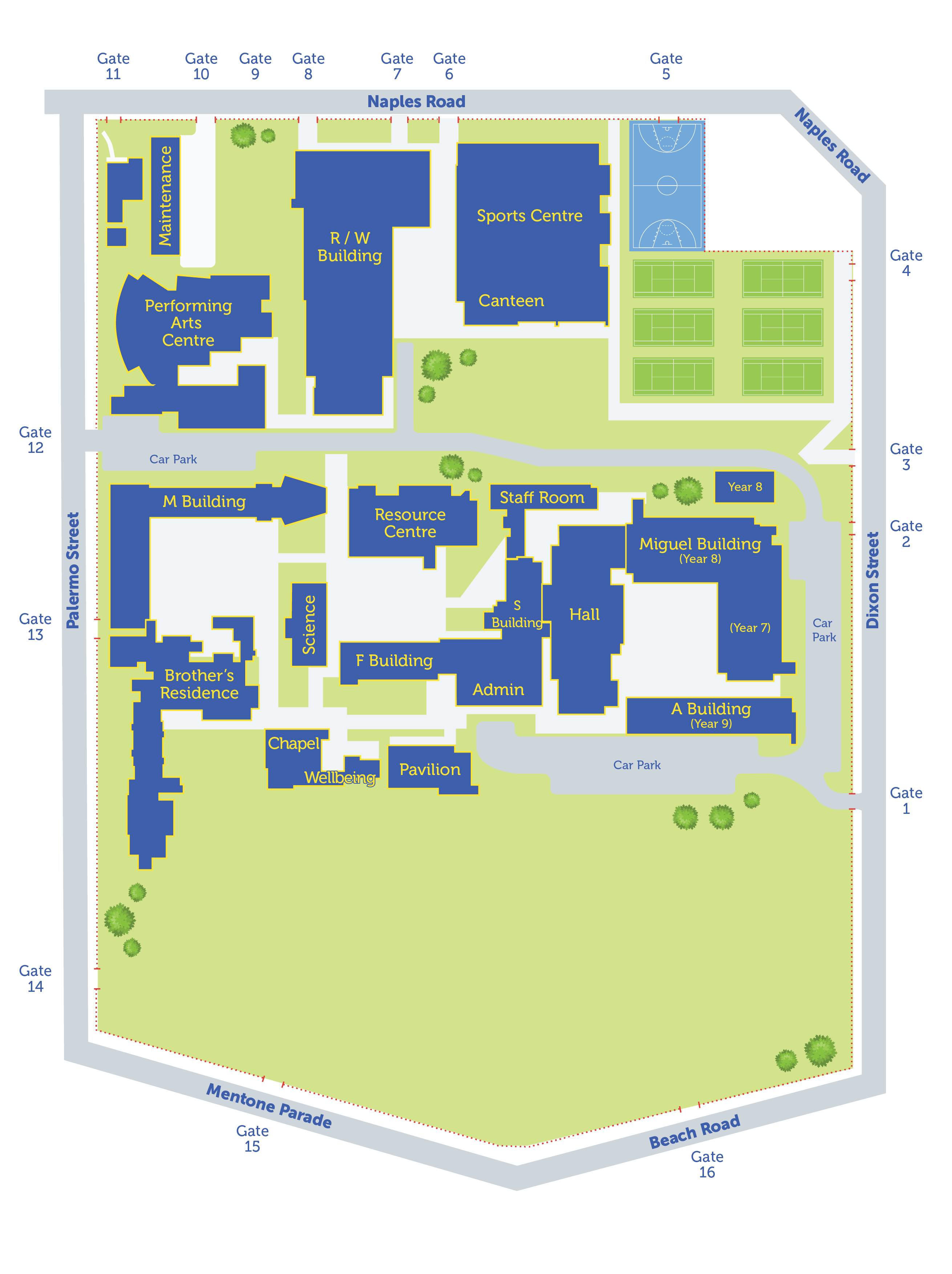 College Maps - St Bede's College
